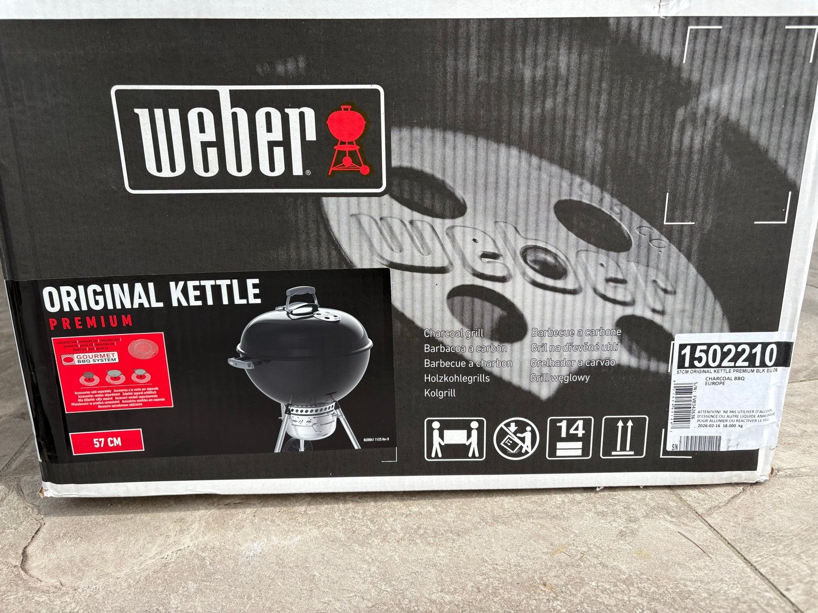 Weber Original Kettle Premium BBQ 57 cm - Nieuw in doos, Ophalen, Nieuw, Met accessoires