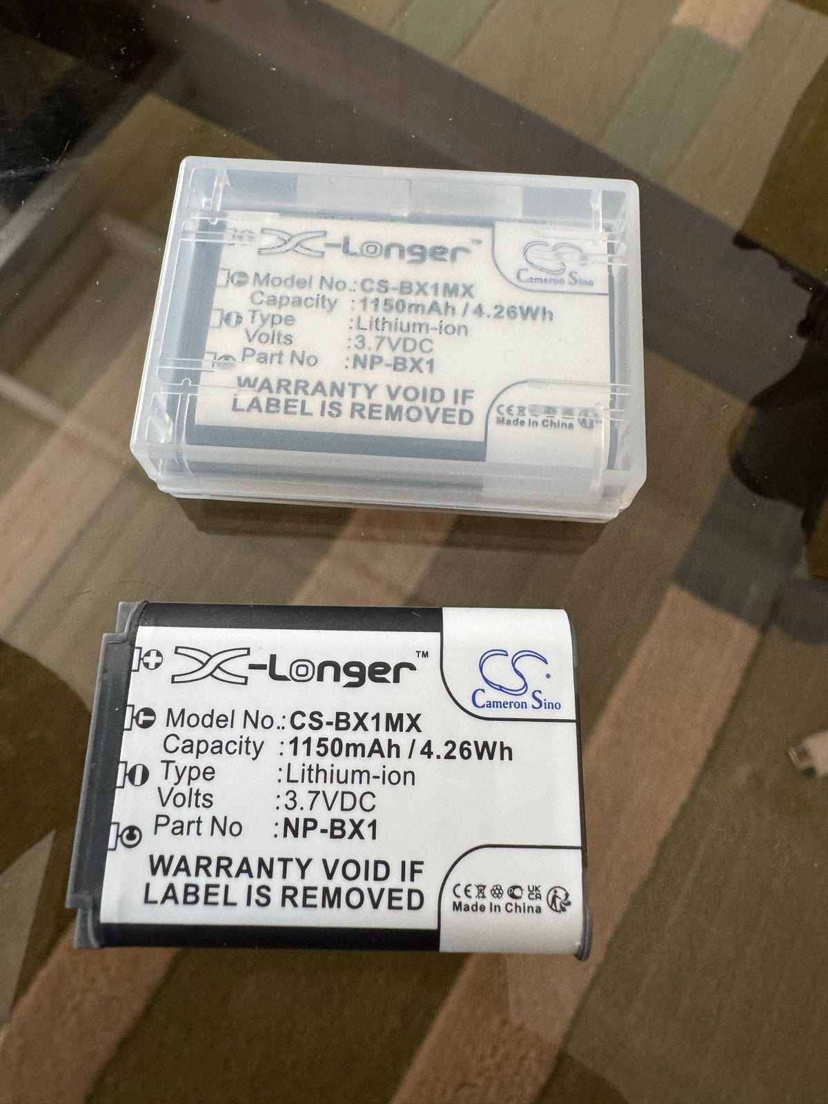 2x NP-BX1 accu van 123accu - Nieuw, Ophalen of Verzenden, Nieuw, Oplaadbaar