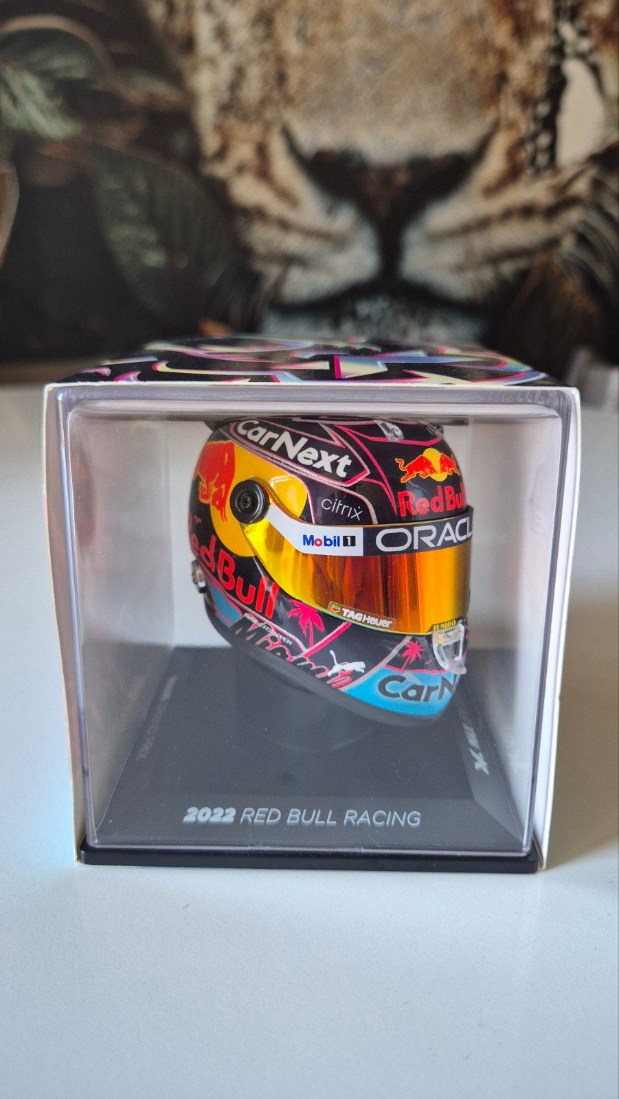 Max Verstappen Helm 1:4 Miami GP 2022, Ophalen of Verzenden, Nieuw, Formule 1