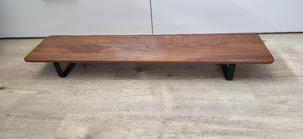 Oakywood monitor verhoger massief walnoot hout, Computers en Software, Ophalen, Zo goed als nieuw, Oakywood