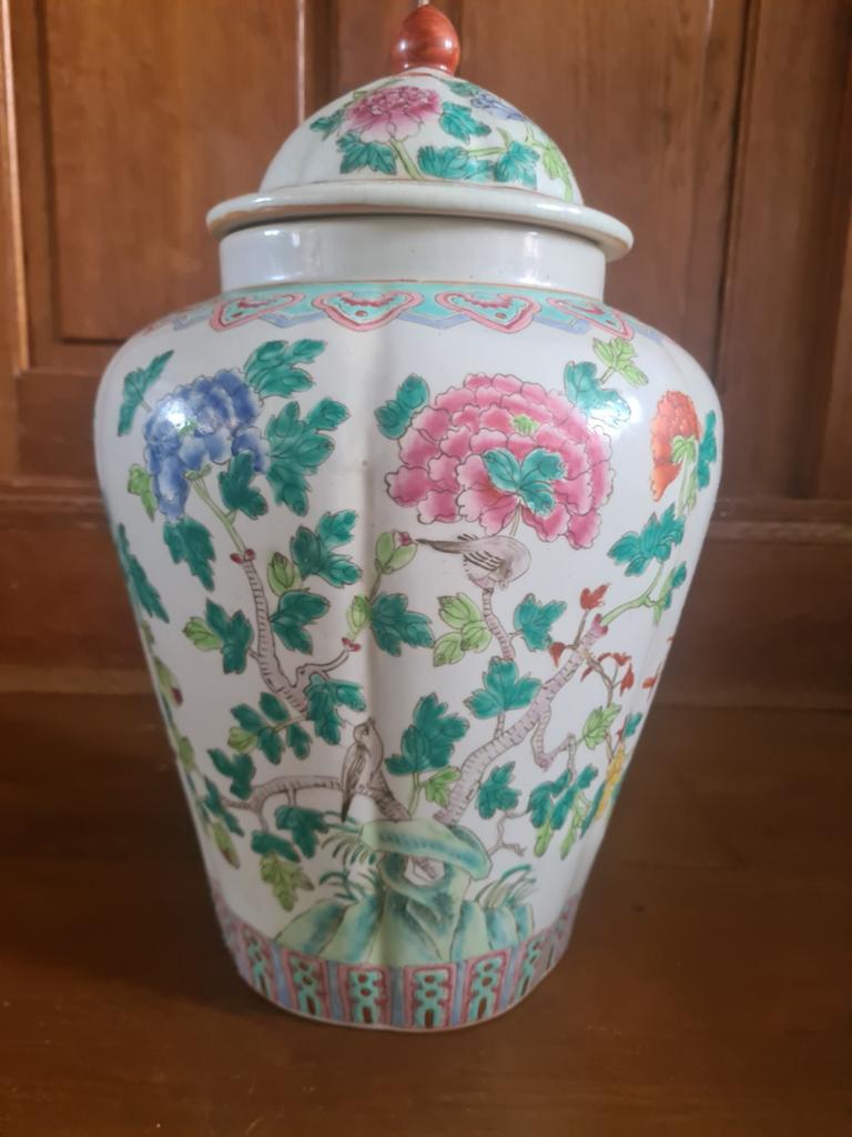 Grote Chinese Republiek Dekselvaas (43cm) - Famille Rose - G, Ophalen of Verzenden