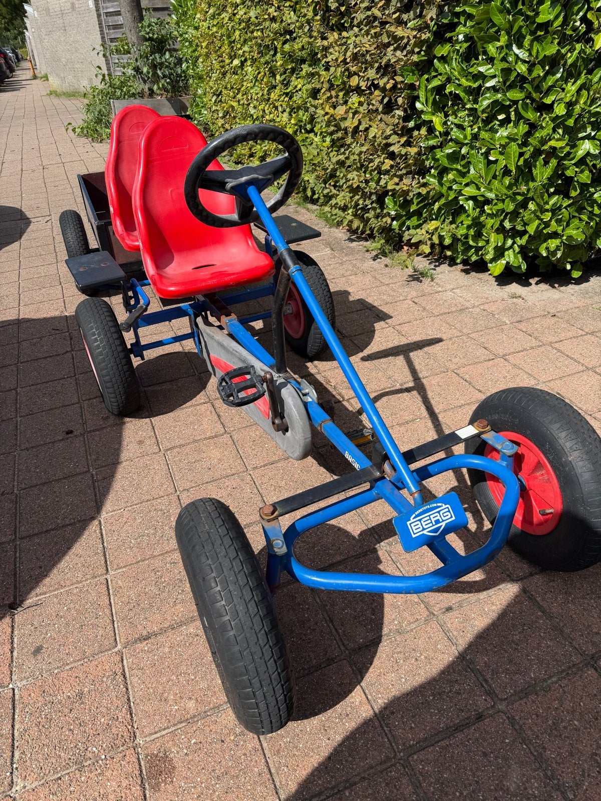 Berg skelter met duozit en aanhanger (4-100 jaar), Kinderen en Baby's, Speelgoed | Buiten | Skelters, Ophalen of Verzenden, Gebruikt