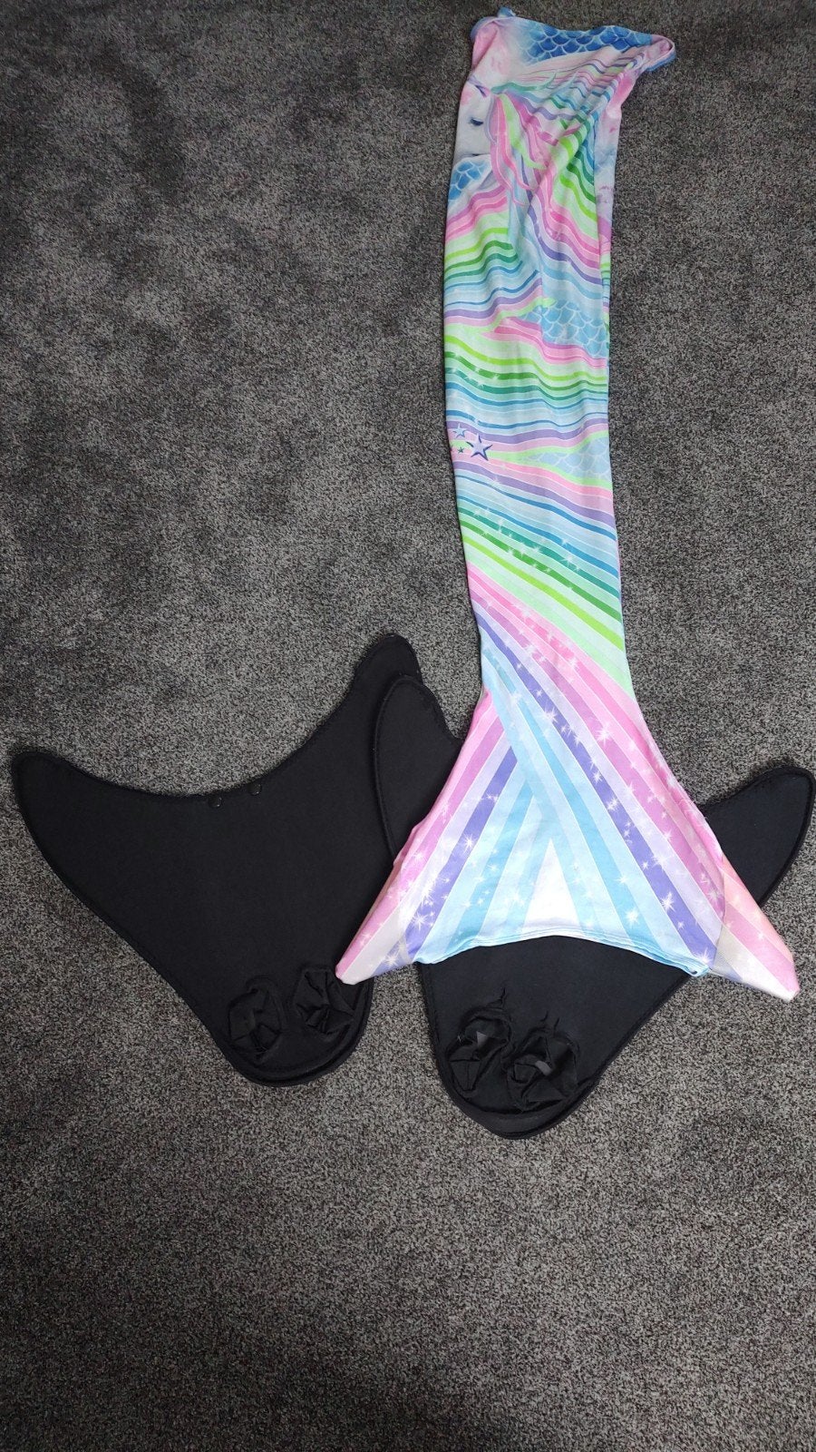 Zeemeerminstaart met 2 monovinnen - Mermaid Tails KIDS maat, Gebruikt, Meisje, Overige maten, Ophalen of Verzenden