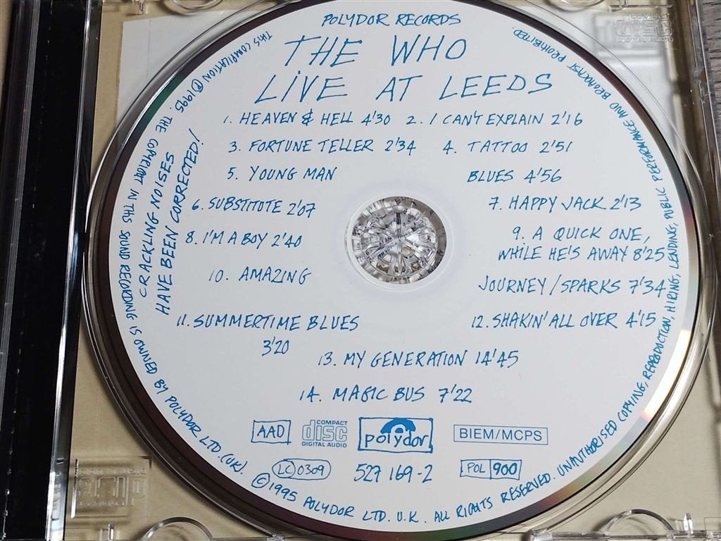 The Who ‎- Live At Leeds, Ophalen of Verzenden, Zo goed als nieuw, Poprock
