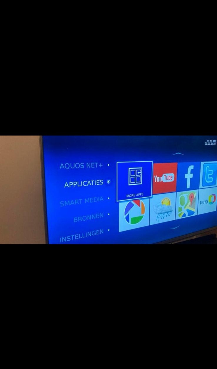 Sharp smart tv 55 inch led 140cm, 50 Hz, Ophalen of Verzenden, Zo goed als nieuw, 100 cm of meer