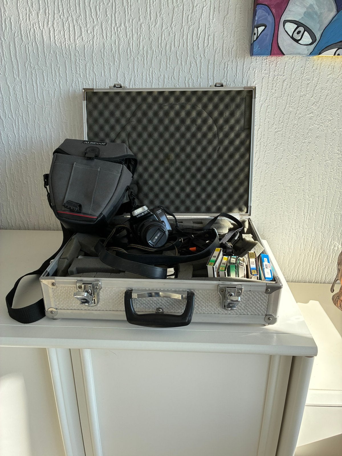 Minolta Dynax 300si Spiegelreflexcamera met accessoires, Ophalen, Gebruikt, Spiegelreflex, Minolta
