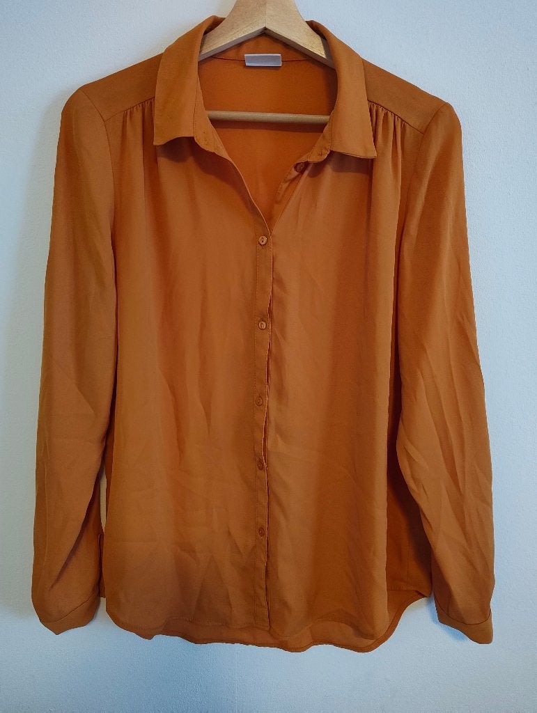 Vila | maat S | oranje blouse, Vila, Oranje, Ophalen of Verzenden, Zo goed als nieuw