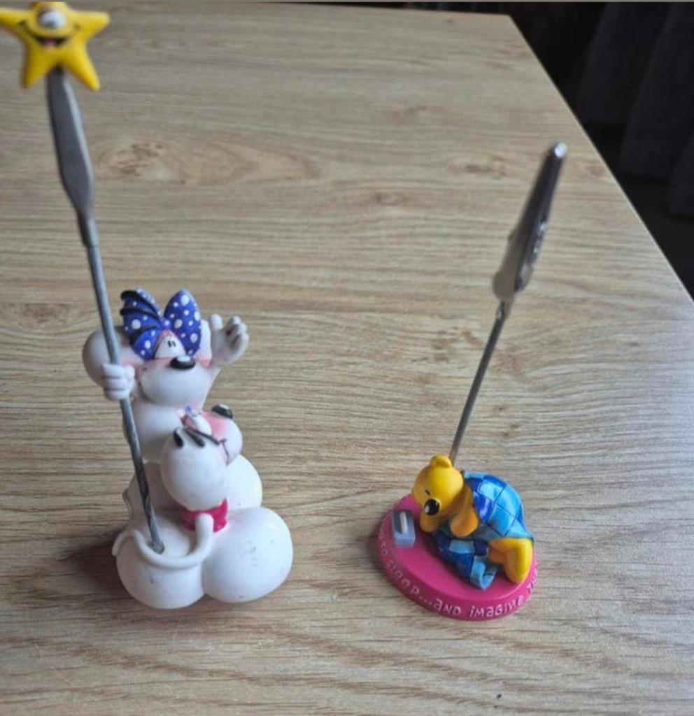 Diddl en Pimboli beeldjes met memohouder, Verzamelen, Ophalen of Verzenden, Verschillende figuren, Gebruikt, Beeldje of Figuurtje