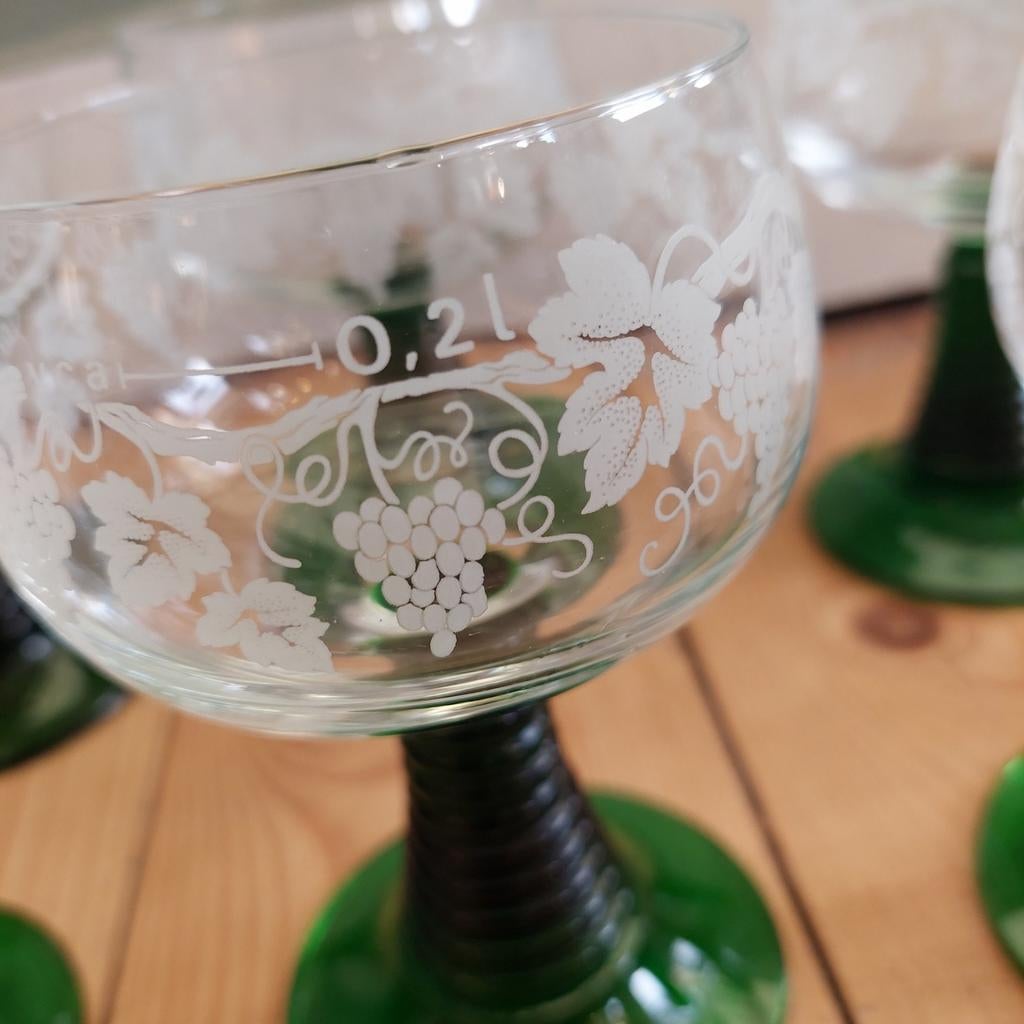 Lucky Vintage midcentury moezel glazen of roemers, ., Lucky Vintage, Overige typen, Ophalen of Verzenden