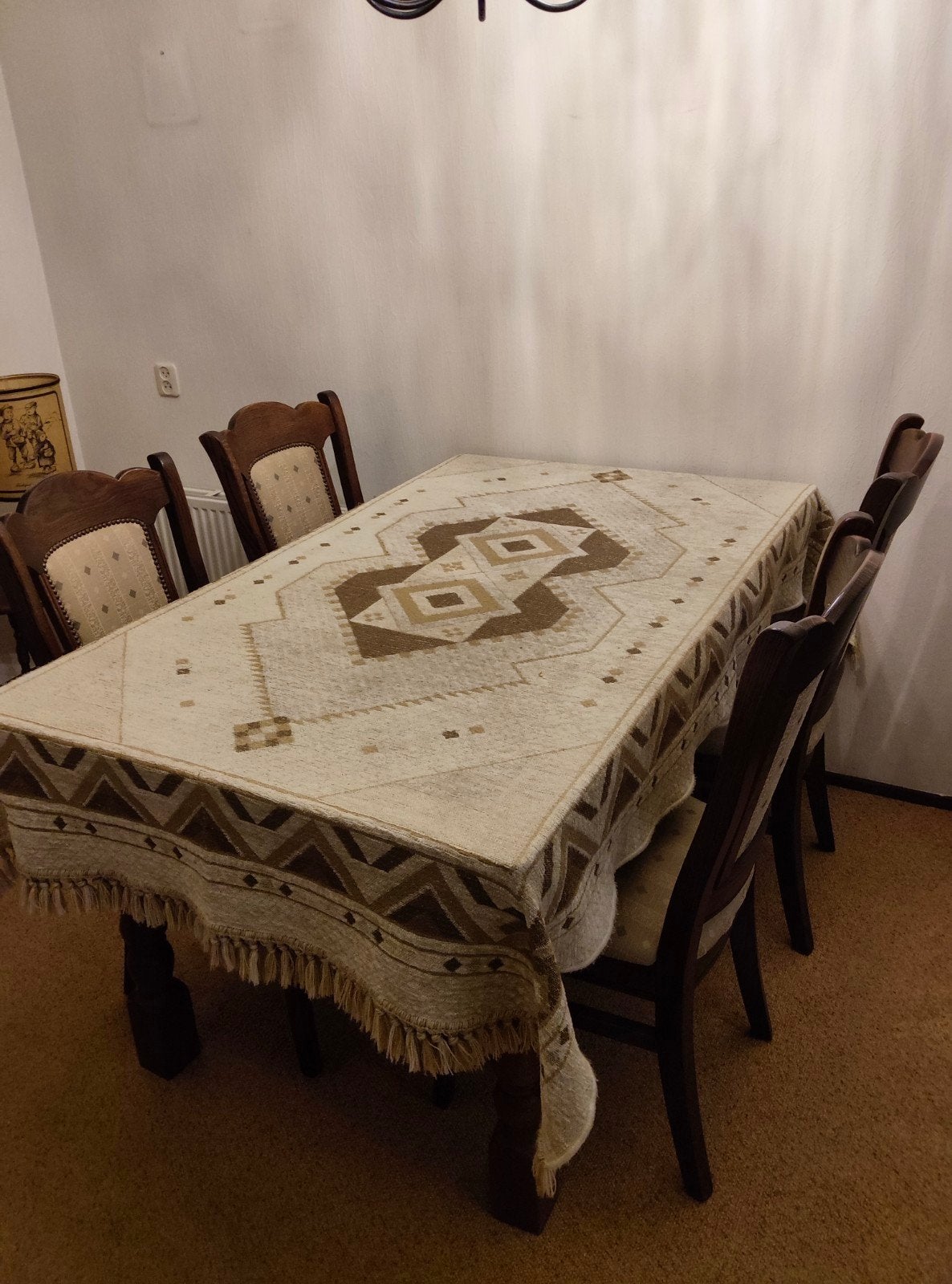 Eikenhouten eettafel plus 4
stoelen, Ophalen, 200 cm of meer, 50 tot 100 cm, Zo goed als nieuw
