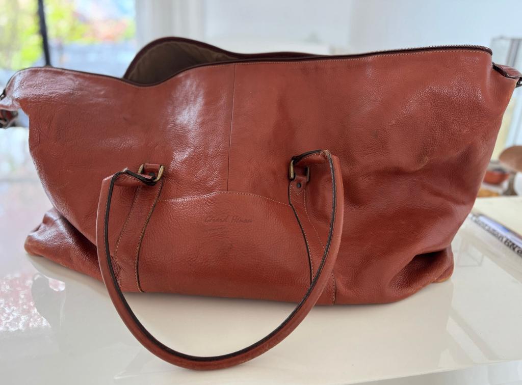 Leren weekend tas Gérard Henon, Sieraden, Tassen en Uiterlijk, Tassen | Reistassen en Weekendtassen, Ophalen, 40 tot 60 cm, 30 cm of meer