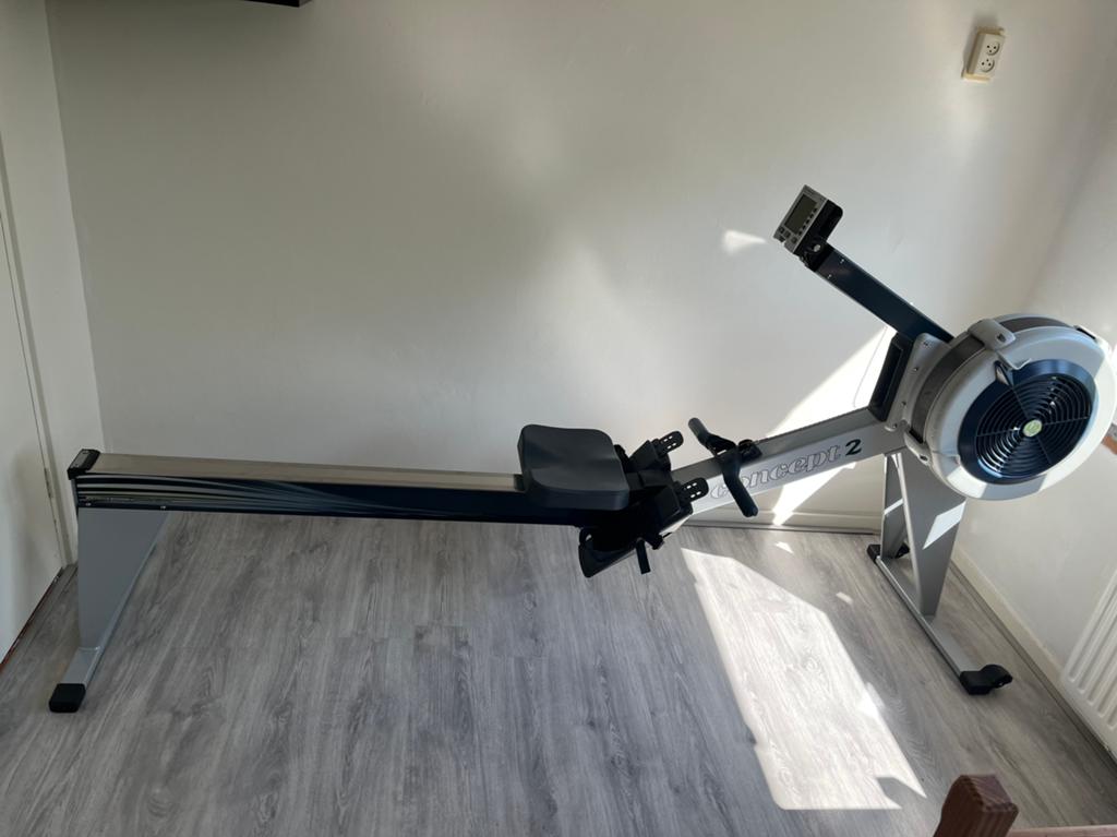 Concept2 Model E Roeitrainer - Hoge Instap - Mechanisch 100%, Ophalen, Benen, Zo goed als nieuw, Metaal