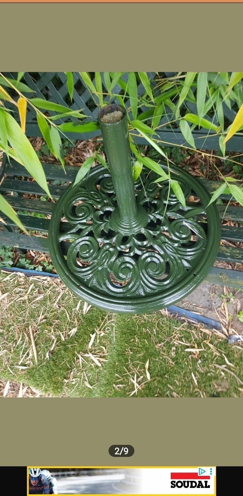 Parasolvoet gietijzer, Tuin en Terras, Parasols, Ophalen, Minder dan 1 meter, Parasolvoet
