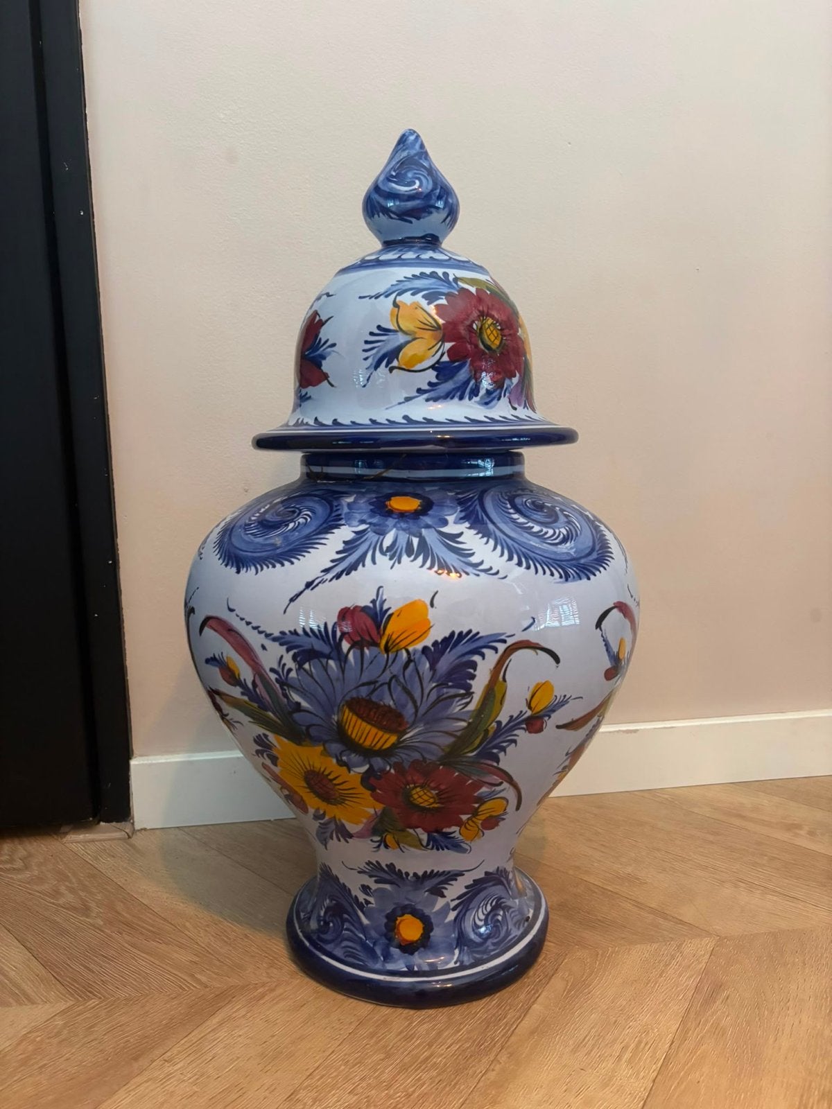 Grote 60cm Portugese vaas, Ophalen of Verzenden