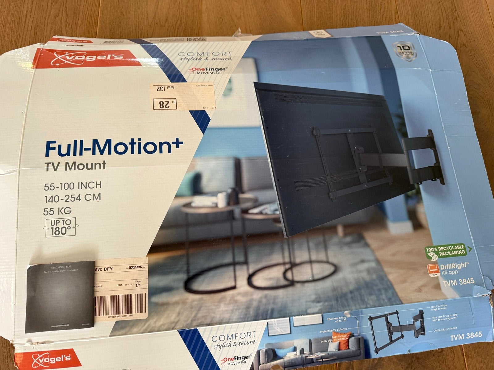 Vogel's Full-Motion+ TV Beugel TVM 3845 (55-100 inch), Ophalen, Zo goed als nieuw