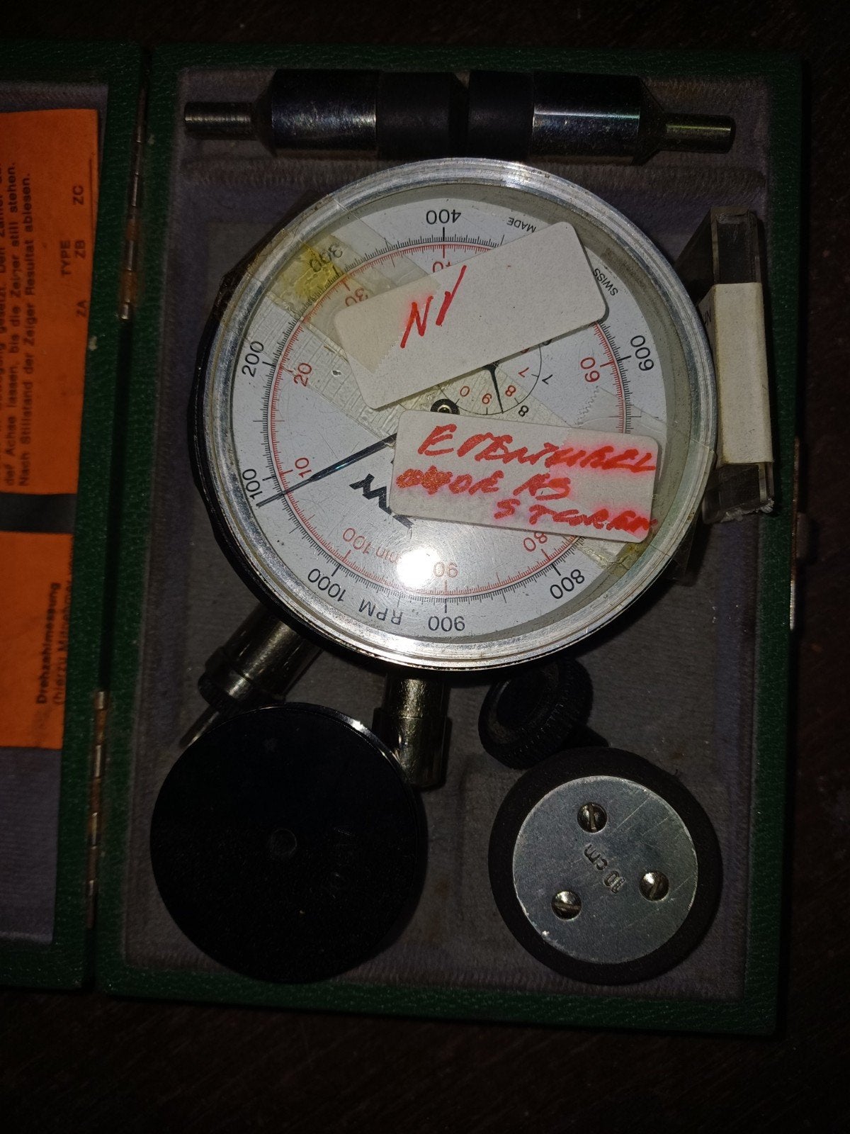 Vintage Chronometer Handtoerenteller in originele doos, Ophalen of Verzenden