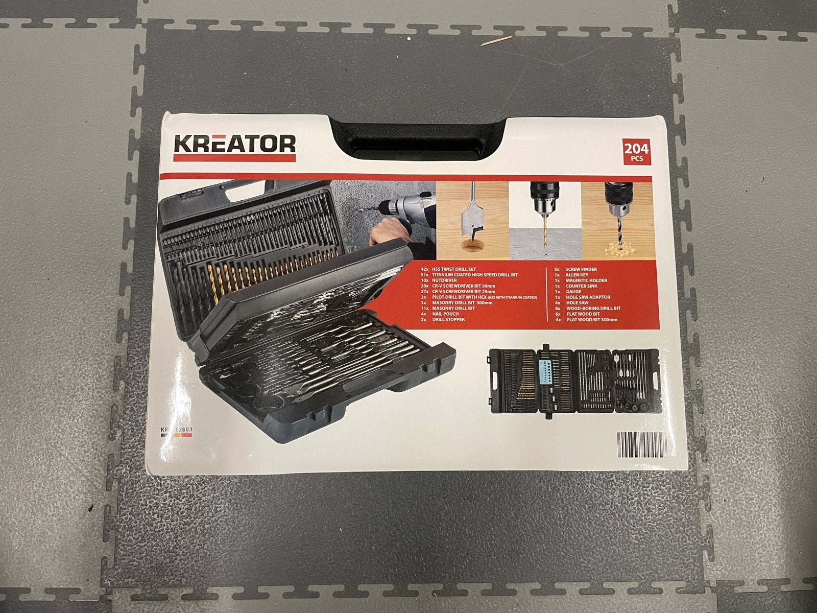 Nieuw Kreator KRT012803 bit- en borenset 204-delige, Ophalen of Verzenden