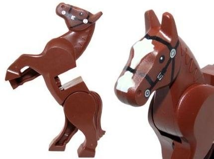 Lego Castle Dieren Paard Rood Bruin / Reddish Brown Horse, Lego, Nieuw, Ophalen of Verzenden, Losse stenen