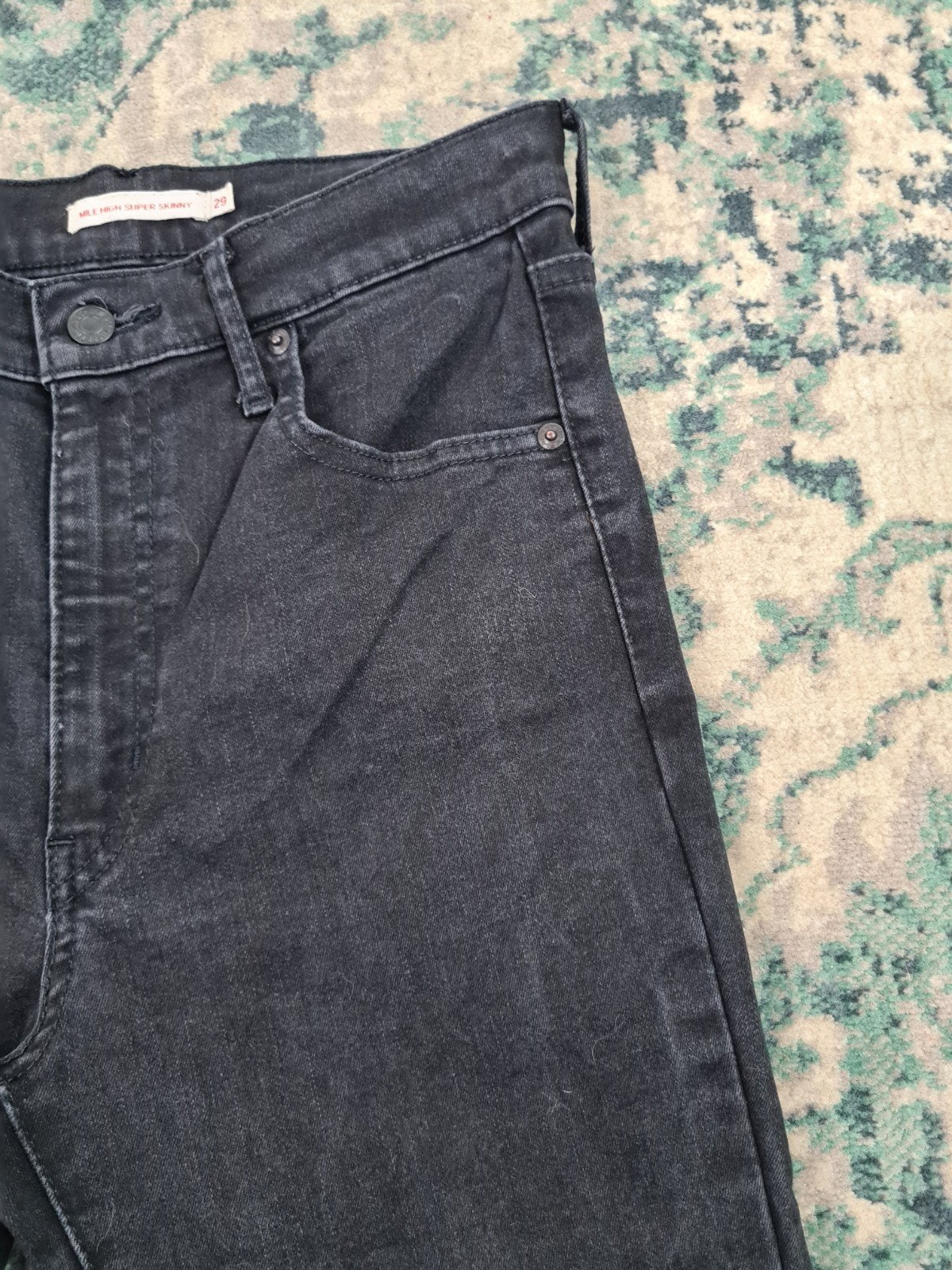 Levi's Mile High-rise super skinny W29 L34 Dames Tulsi2934, Ophalen of Verzenden, Zo goed als nieuw, Zwart, W28 - W29 (confectie 36)