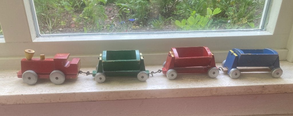 vintage ADO houten zandtrein, Ophalen of Verzenden, Gebruikt