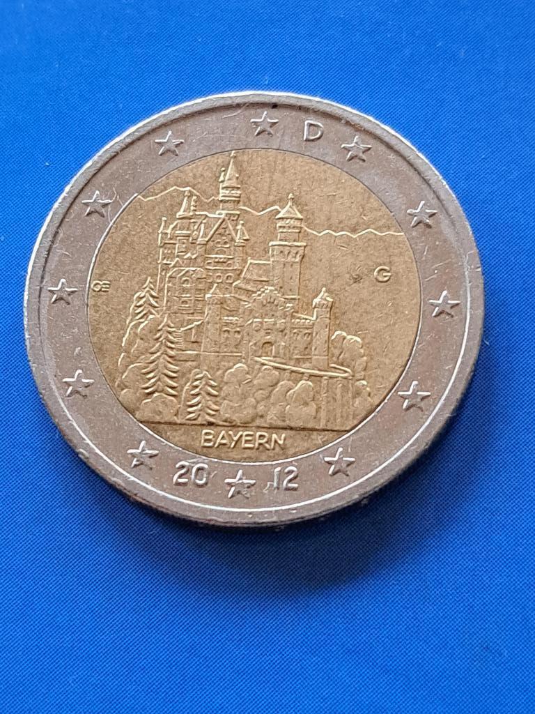 2012 G Duitsland 2 euro Bayern Karlsruhe, Postzegels en Munten, Munten | Europa | Euromunten, Verzenden, Duitsland, 2 euro, Losse munt