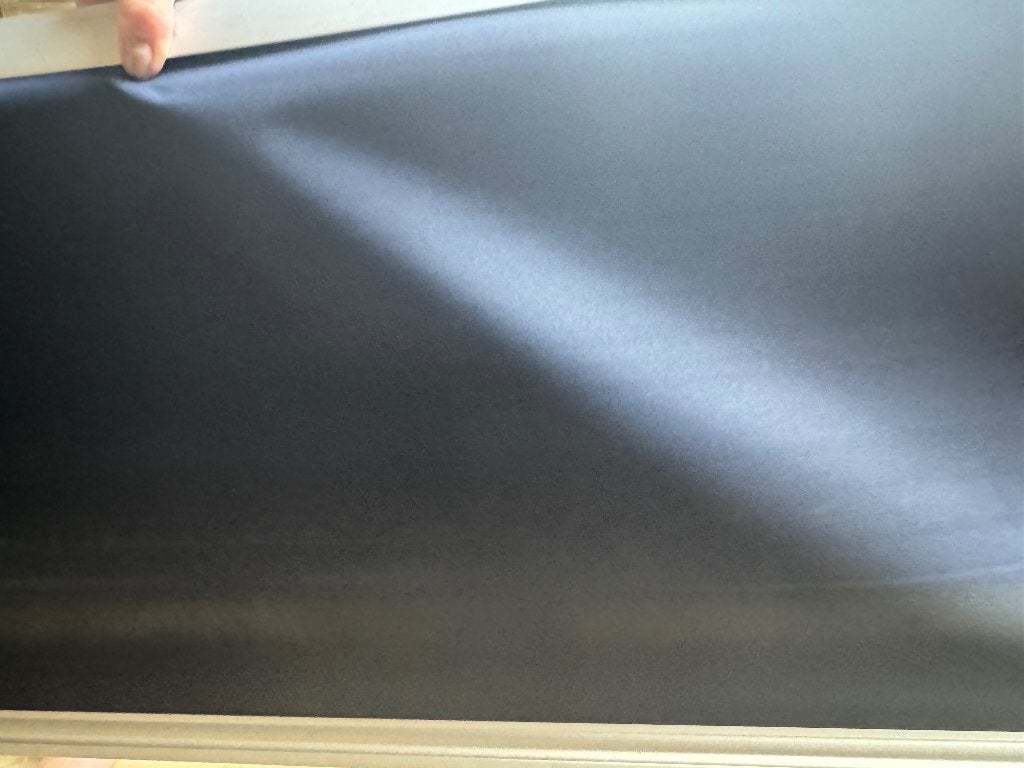 Luxaflex vliegengordijn Donkerblauw, Ophalen, 130 cm, 120 cm, Zilver