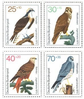 DUITSLAND 12 - Dieren: vogels (roofvogels), Verzenden, Postfris, Dier of Natuur