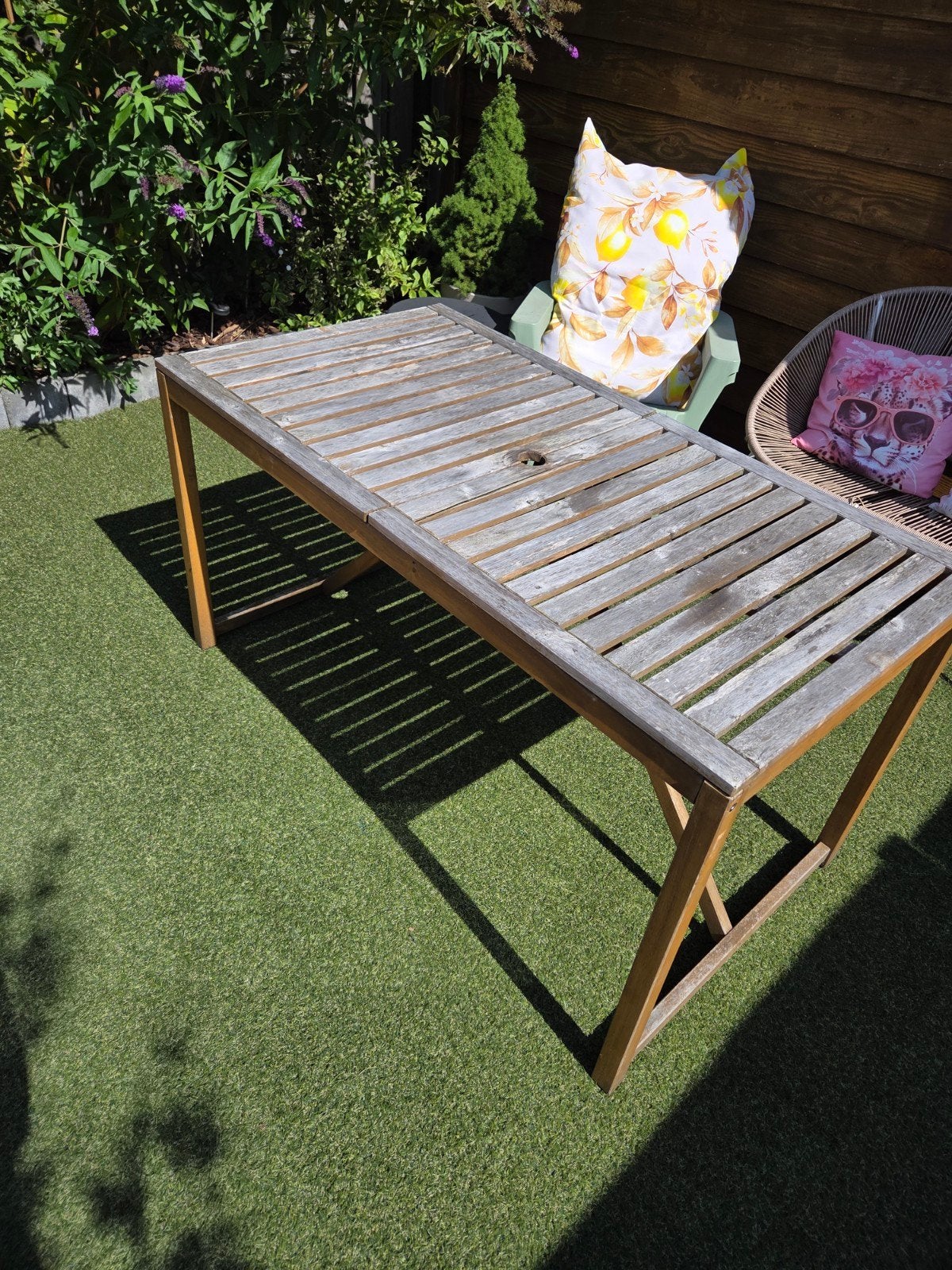 tuintafel ikea nammaro 140 cm, Ophalen, Rechthoekig, Hout