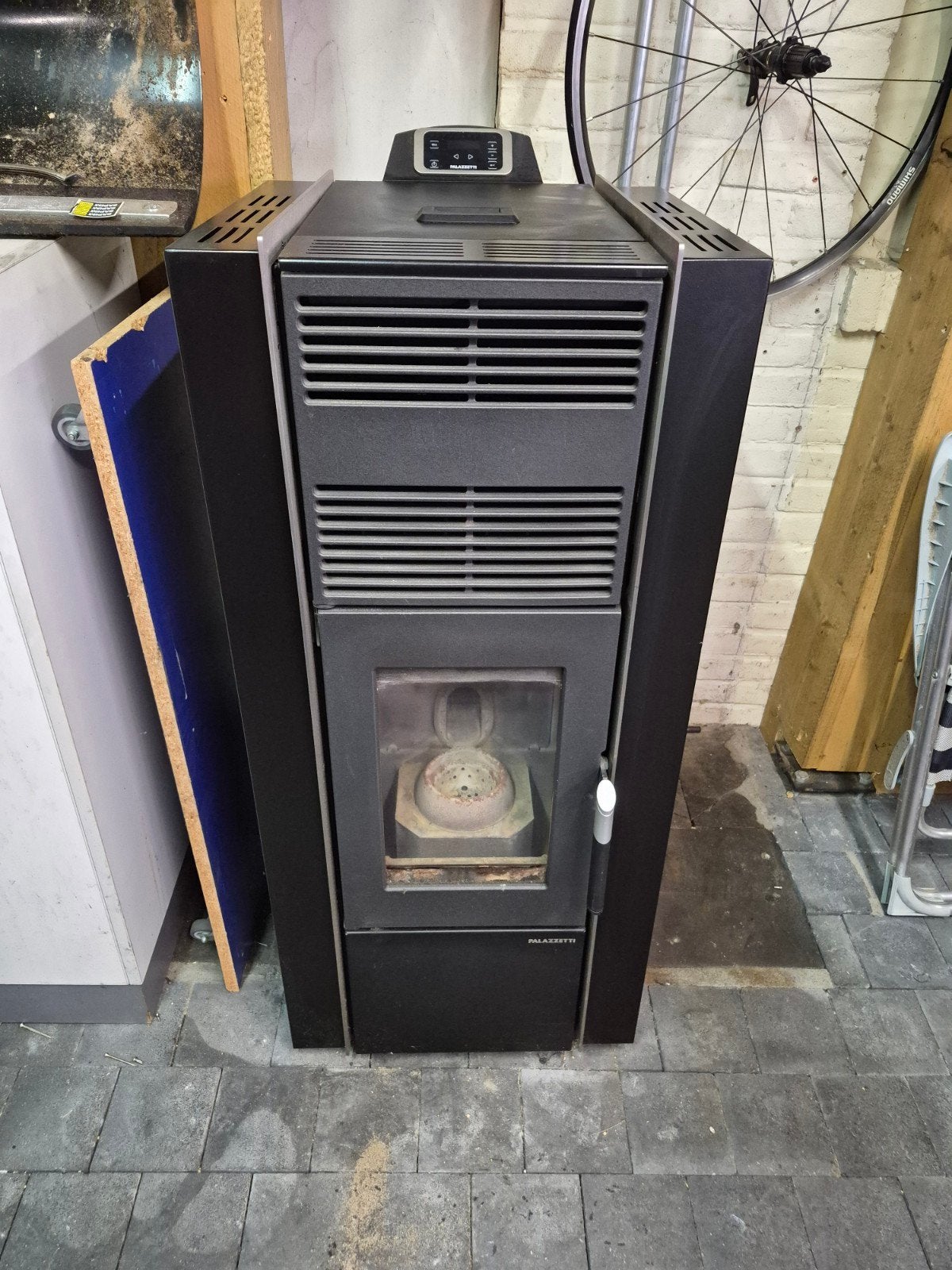 Palletkachel Palazzetti Ecofire sica 9 kW kleur zwart, Ophalen, Gebruikt, Overige brandstoffen, Pelletkachel