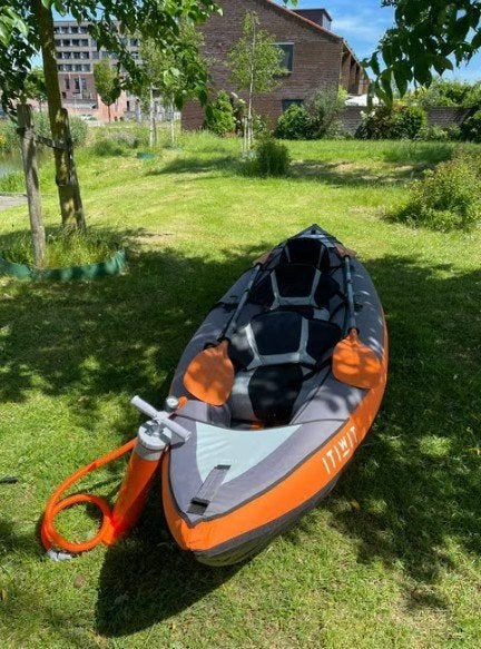 Opblaasbare Kayak - Zo goed als nieuw met pomp en peddels, Ophalen, Opblaasbaar, Zo goed als nieuw, 3-persoons of meer