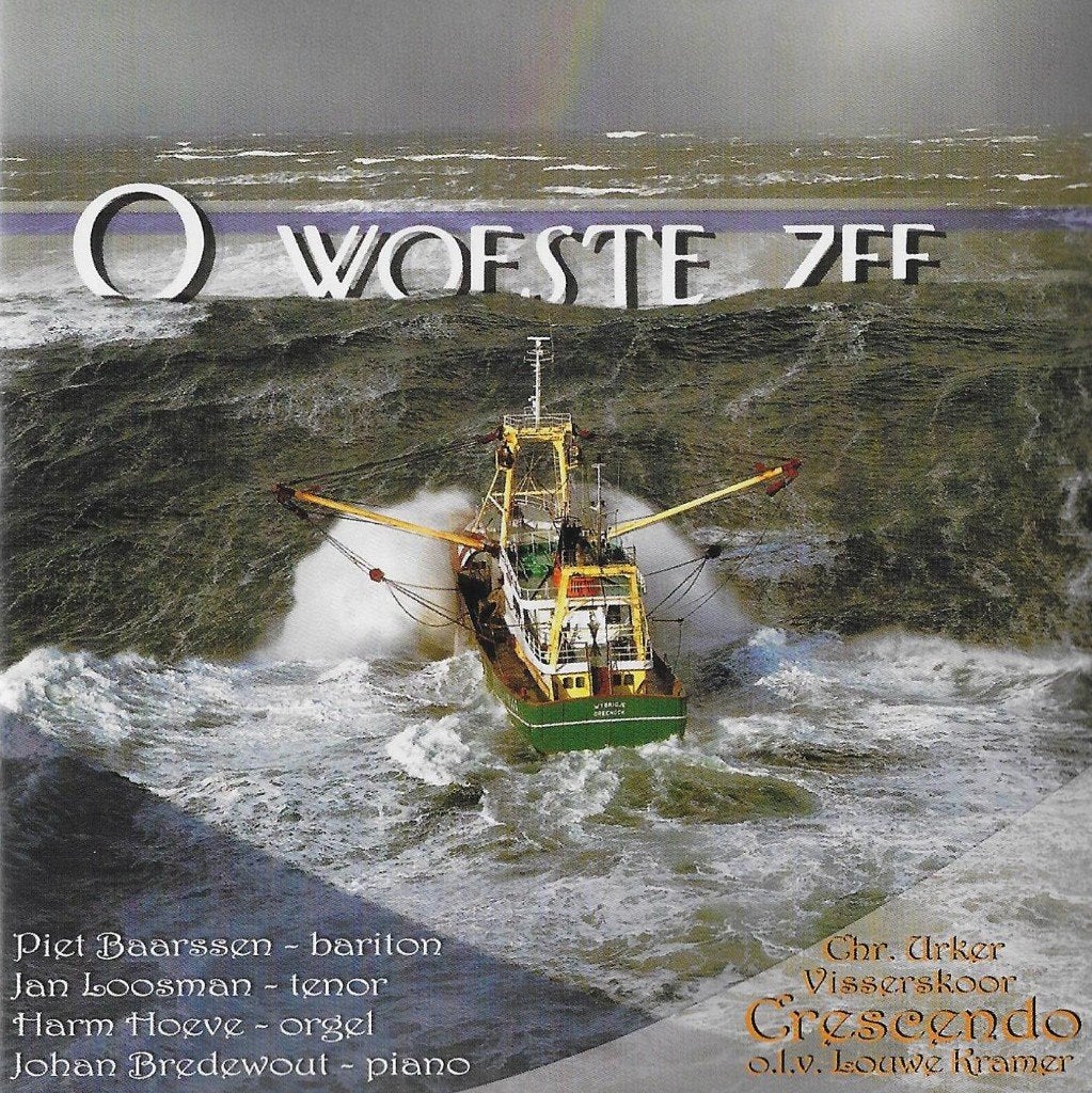 CHR.URKER VISSERSKOOR 'CRESENDO' - O WOESTE ZEE., Cd's en Dvd's, Cd's | Religie en Gospel, Verzenden, Zo goed als nieuw, Geestelijke liederen