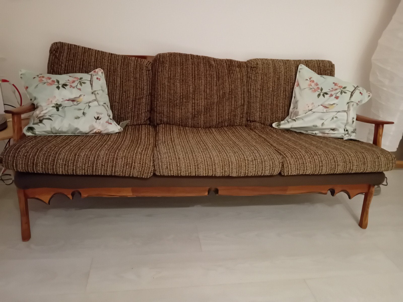 vintage bank en 2 stoelen de stoelen van de stern, Ophalen, Hout, Vintage jaren 60, Gebruikt