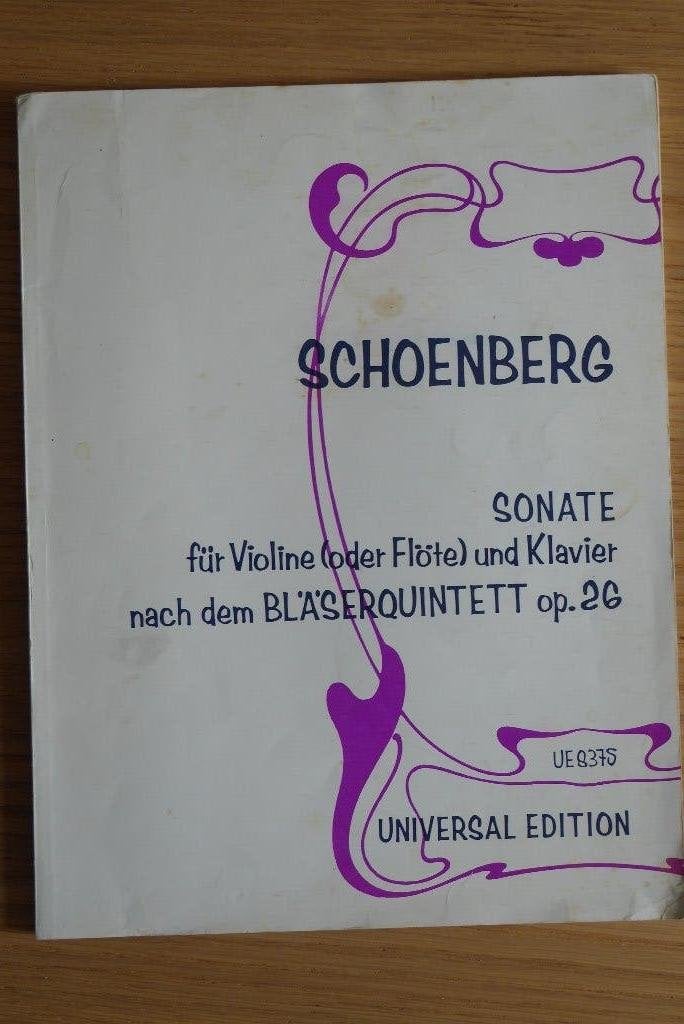 Schoenberg - Sonate fur Violine..... opus 26, Gebruikt, Klassiek, Ophalen of Verzenden, Viool of Altviool