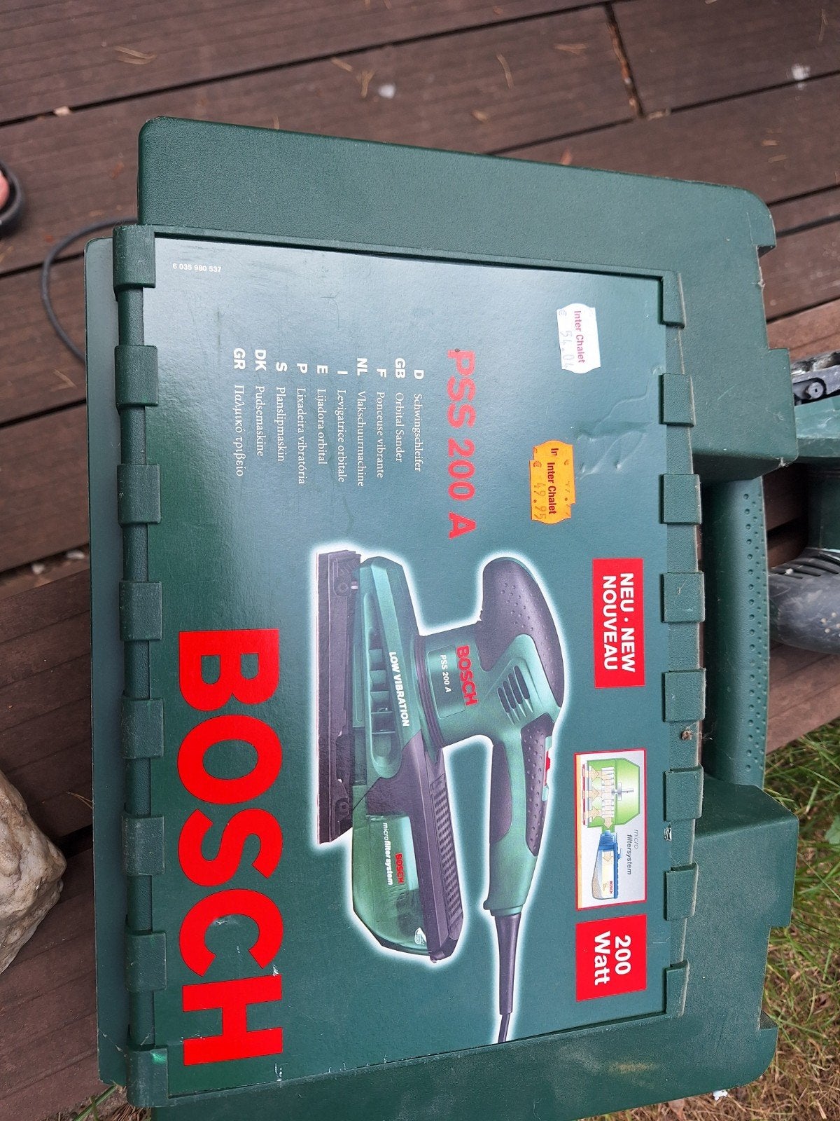 Bosch PSS 200 A Vlakschuurmachine - Gebruikt, Ophalen of Verzenden, Gebruikt, Minder dan 600 watt, Vlakschuurmachine