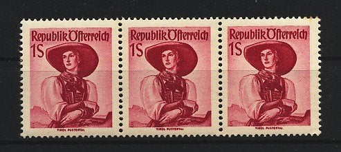 Oostenrijk 1948/51 3x postfris Klederdrachten nummer 911, Verzenden, Postfris