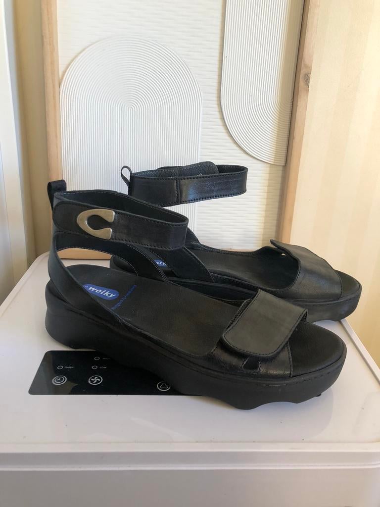 Zo goed als nieuwe Wolky sandalen maat 40, Zwart, Zo goed als nieuw, Sandalen of Muiltjes, Ophalen of Verzenden