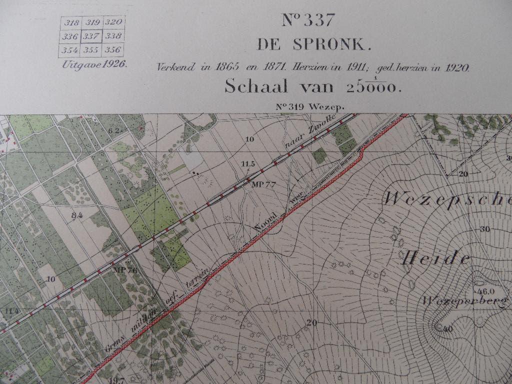 53 De Spronk Mullingen Hoornerveen foto litho 1926, Ophalen of Verzenden
