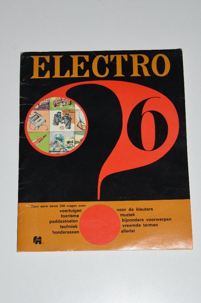 Oude Electro Jumbo kaarten inlegvellen vraag & antwoord spel, Verzenden, Gebruikt
