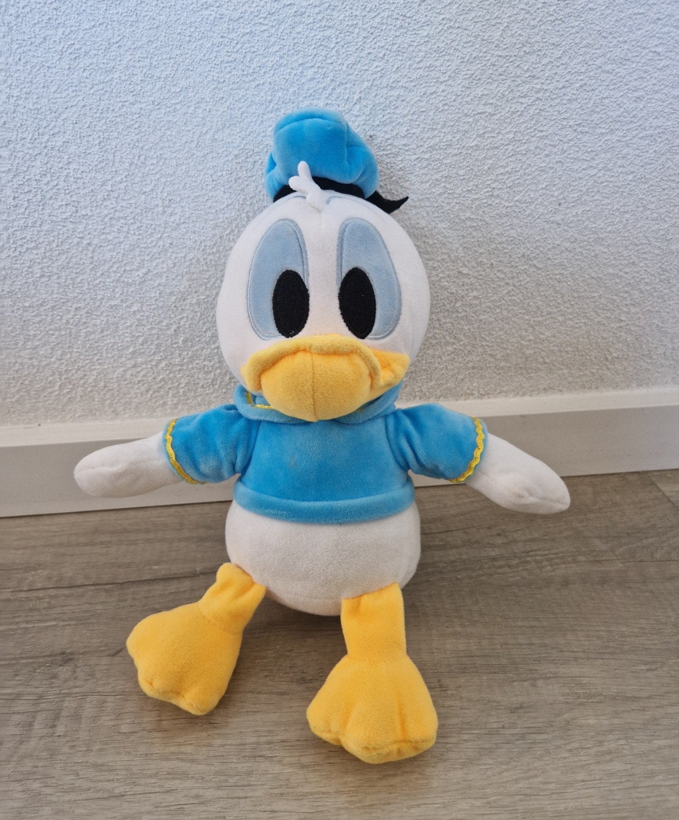 disney donald duck knuffel plush eend pluche, Ophalen of Verzenden, Zo goed als nieuw, Eend