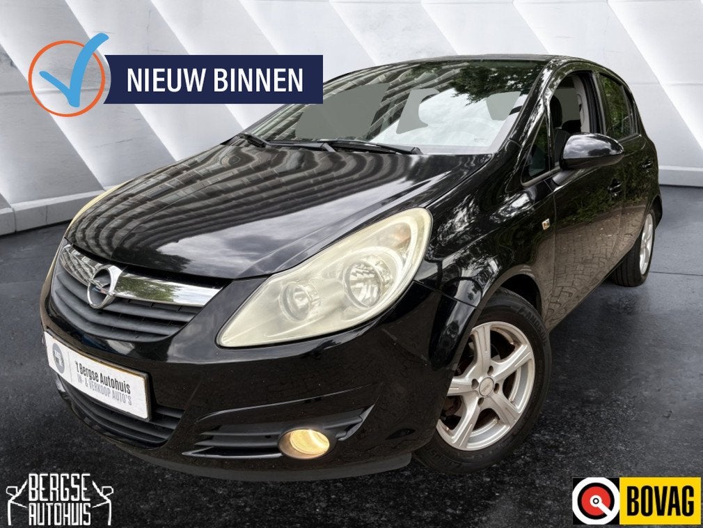 Opel Corsa 1.4 16V Enjoy Cruise Airco Elek.R Trekhaak, Voorwielaandrijving, Gebruikt, 4 cilinders, Origineel Nederlands