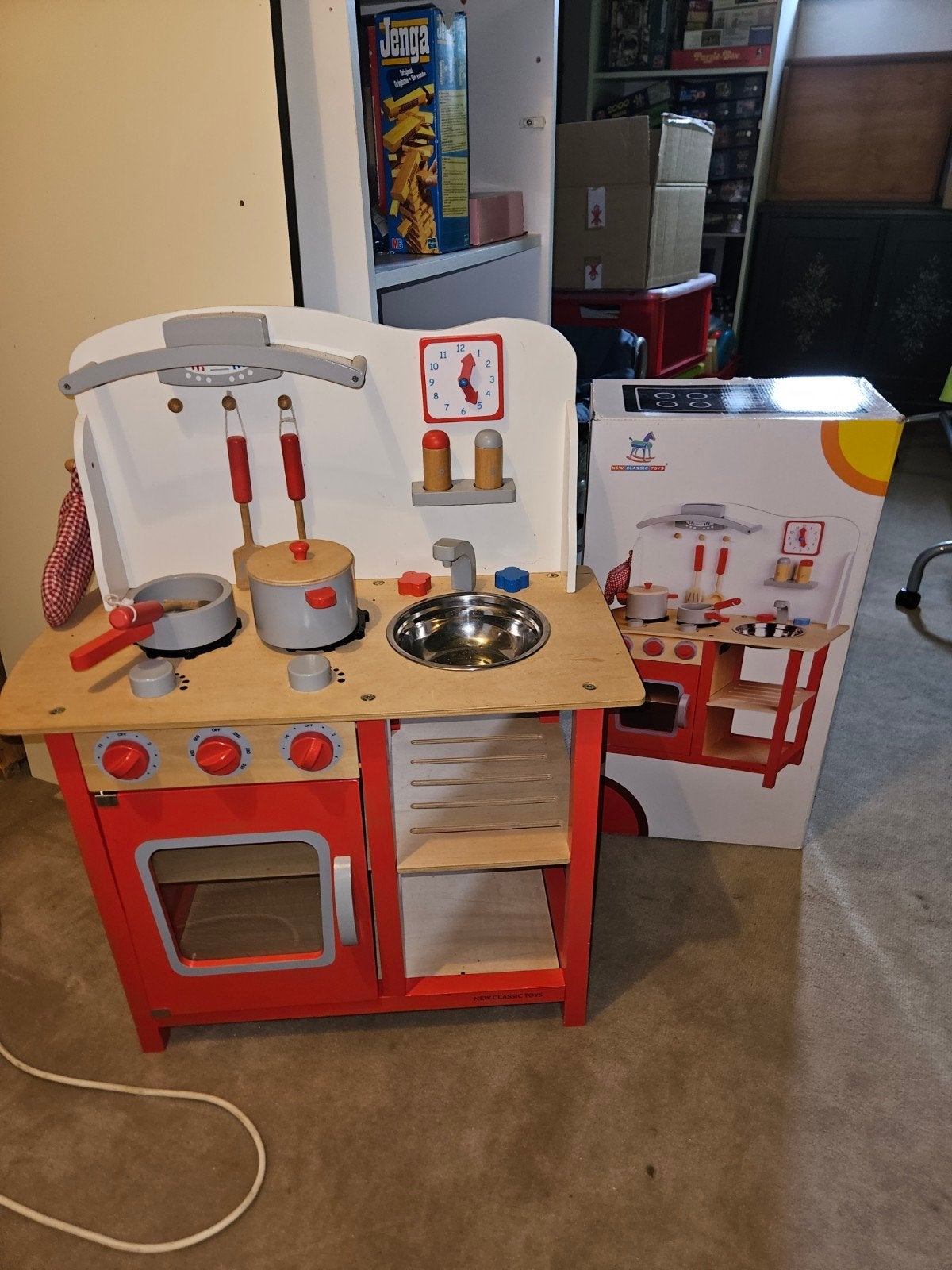 Houten Speelgoedkeuken met Accessoires, Ophalen, Gebruikt, Hout, Speelkeuken