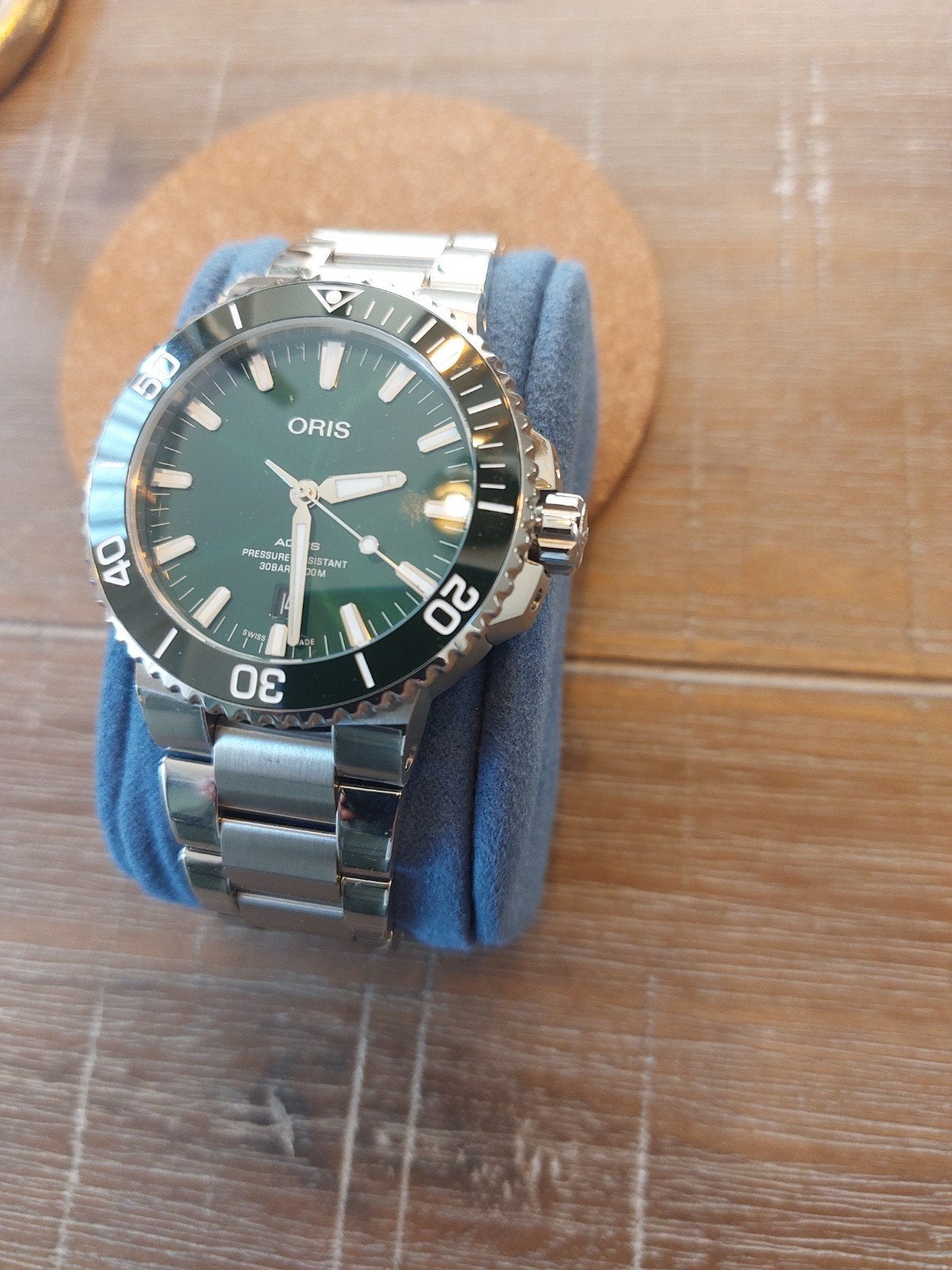 tka werkelijk als nieuwe Oris aquis date 43mm, Ophalen, Zo goed als nieuw, Staal, Overige merken