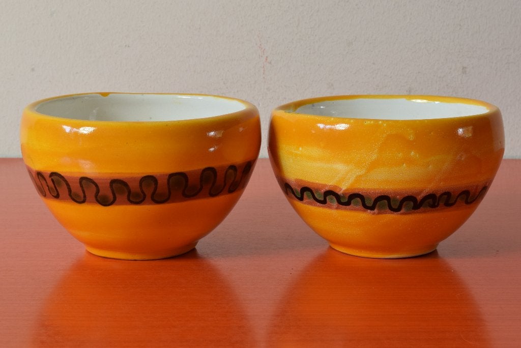 Set van 2 retro vintage Casa Latina kommen / bloempotten, Antiek en Kunst, Antiek | Keramiek en Aardewerk, Ophalen of Verzenden