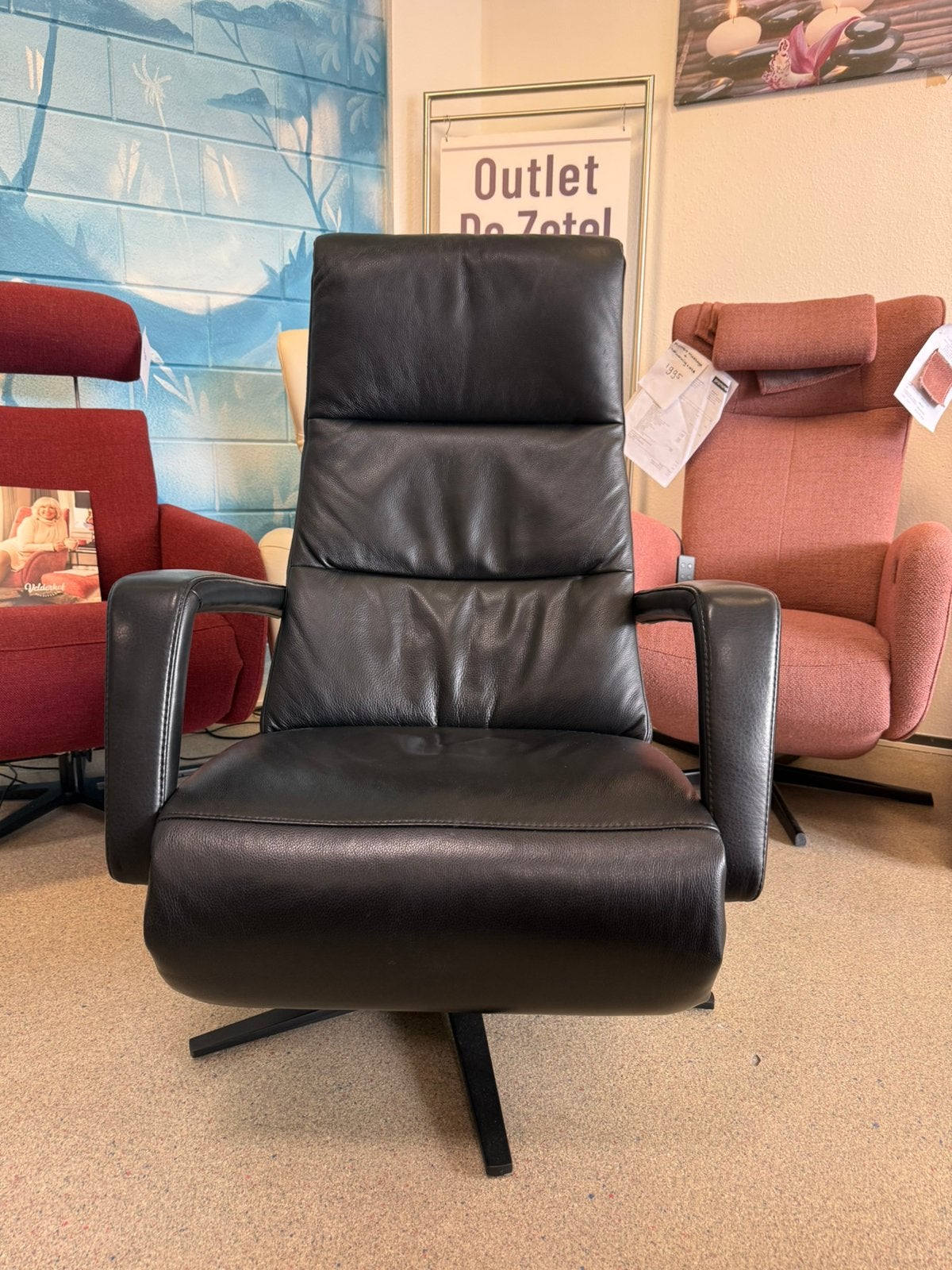 Prominent relax fauteuil relaxstoel gratis bezorging, Ophalen of Verzenden, Zo goed als nieuw, Leer, Outlet IJsselstein ruim 100 A merken
