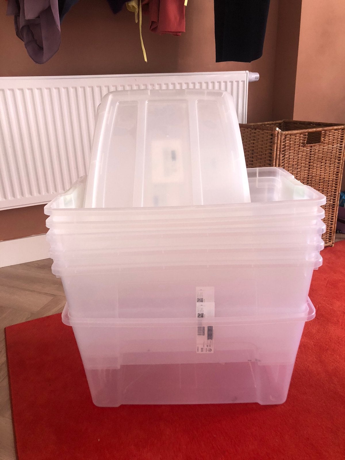 6 opbergbakken 2x 30 en 4x45 liter, Doe-het-zelf en Verbouw, Kratten en Dozen, Ophalen, Gebruikt, Krat, Minder dan 35 cm