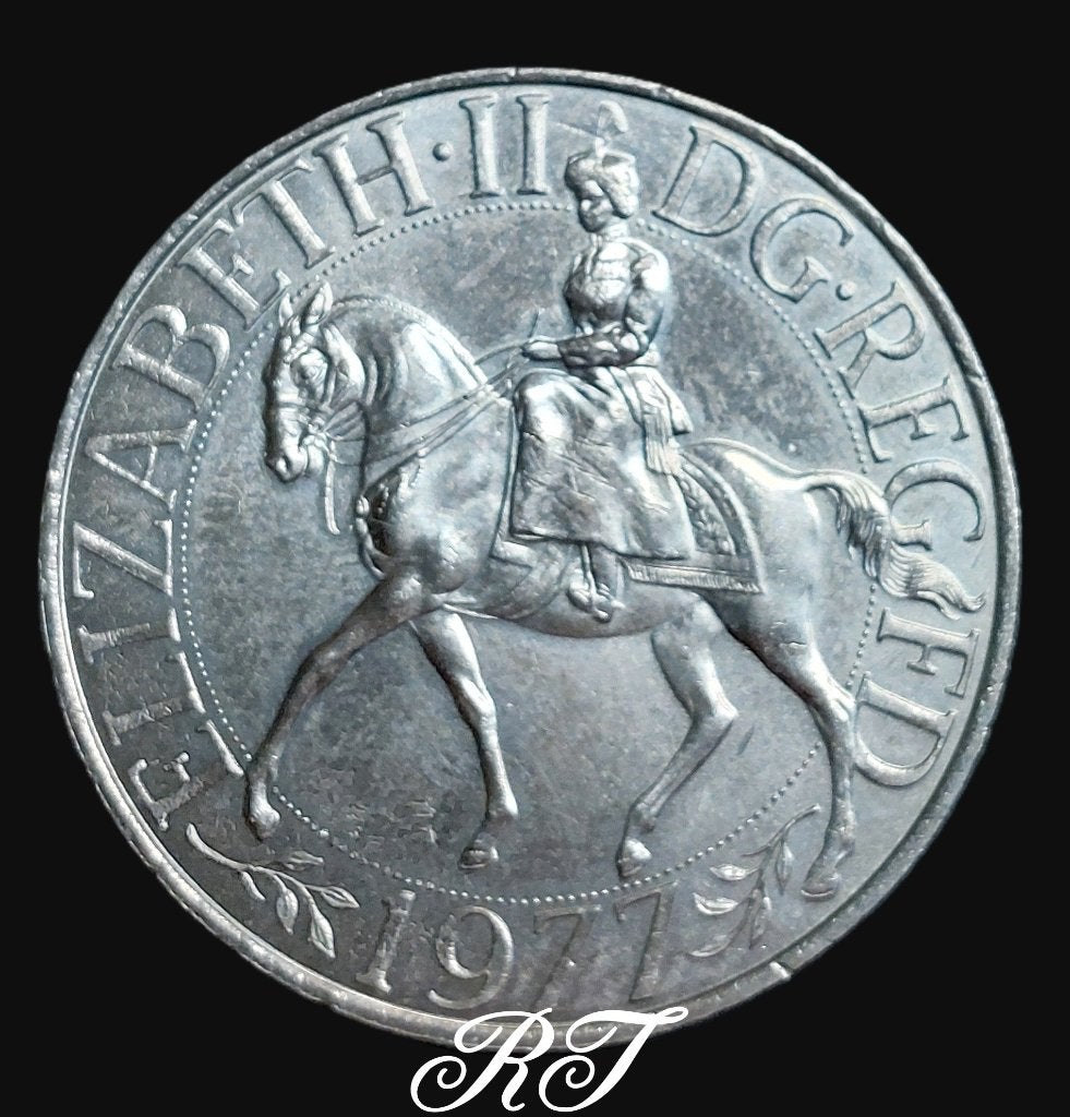 Elizabeth II, zilveren jubileum munt uit 1977., Ophalen of Verzenden, Overige landen, Losse munt