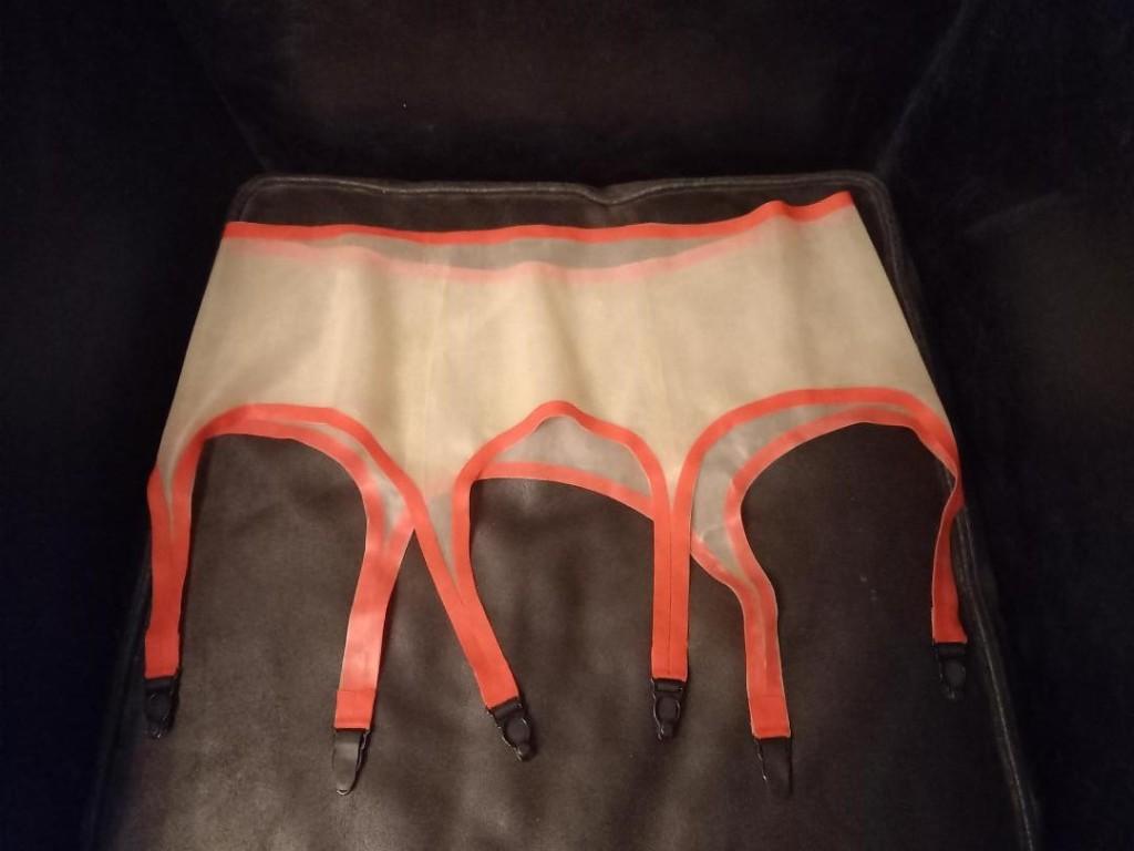 0,45 mm echt latex jarretels lingerie rubber gordel jarretel, Latex wear, Ophalen, Overige kleuren, Overige typen