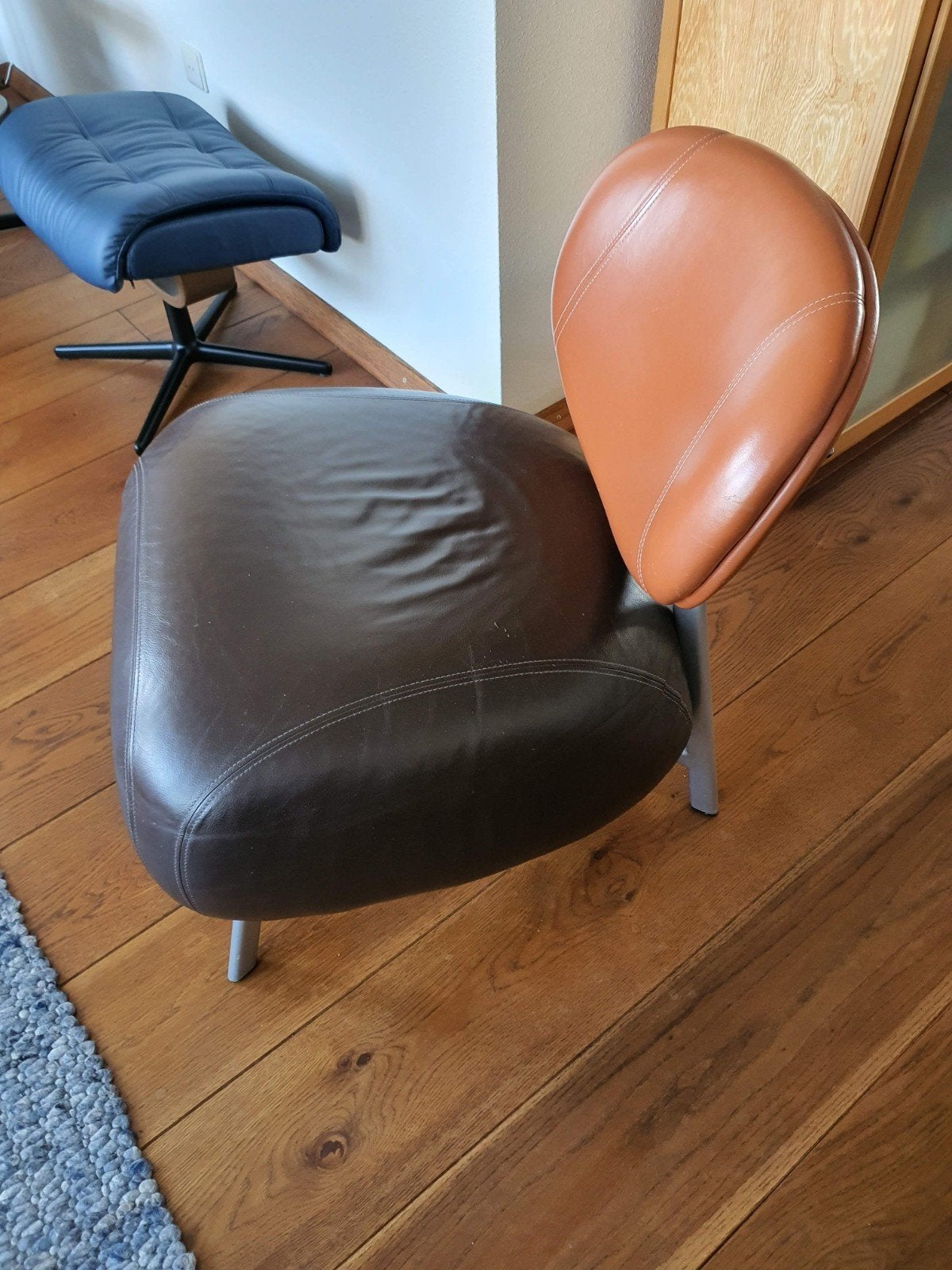 Leder Jori Pallone, Huis en Inrichting, Fauteuils, Ophalen, Zo goed als nieuw, 75 tot 100 cm, Minder dan 50 cm