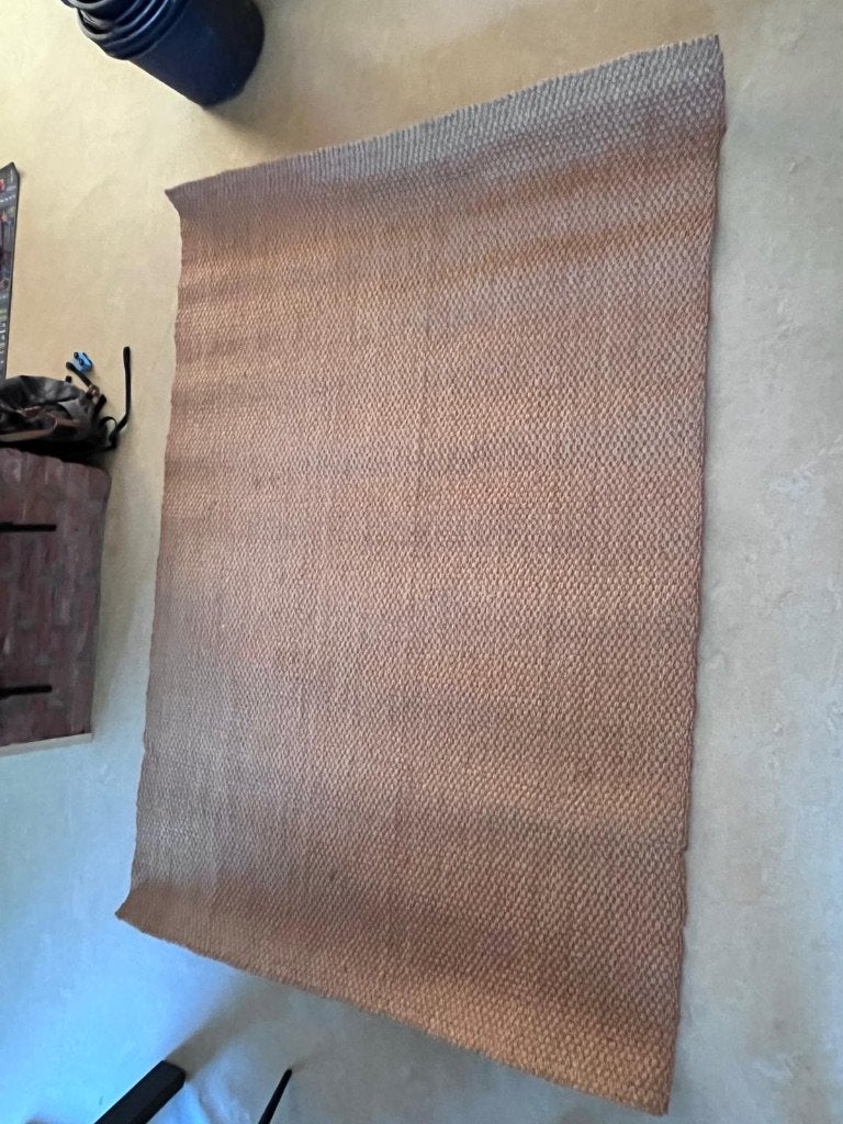 Vloerkleed jute 140x200cm, Ophalen, Gebruikt, 100 tot 150 cm, Bruin