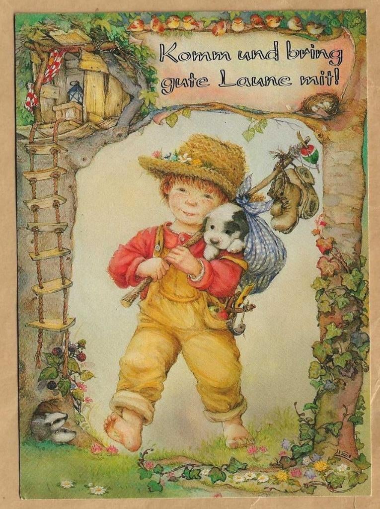 Ansichtkaart. Lisi Martin. Komm und bring gute Laune mit!, Ophalen of Verzenden, 1920 tot 1940, Ongelopen, Duitsland